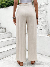 Frenchy Women's Solid Color Simple Daily Wearold Money Style Linen Long Pants Earthy Clothes Commute Minimalist Office Old Money Simple